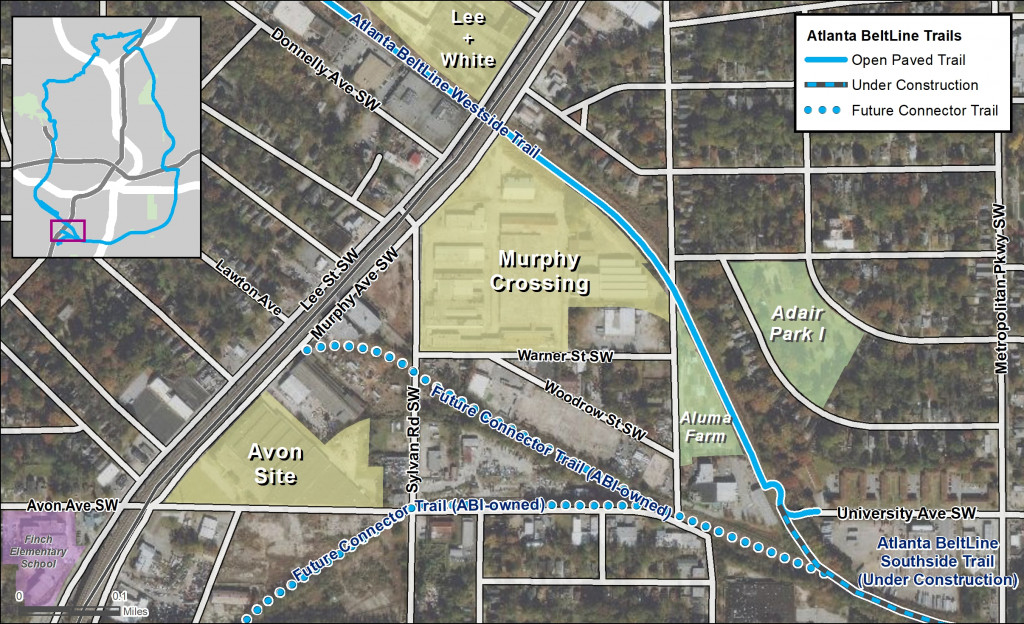 Avon site area map - 1150 Murphy Avenue