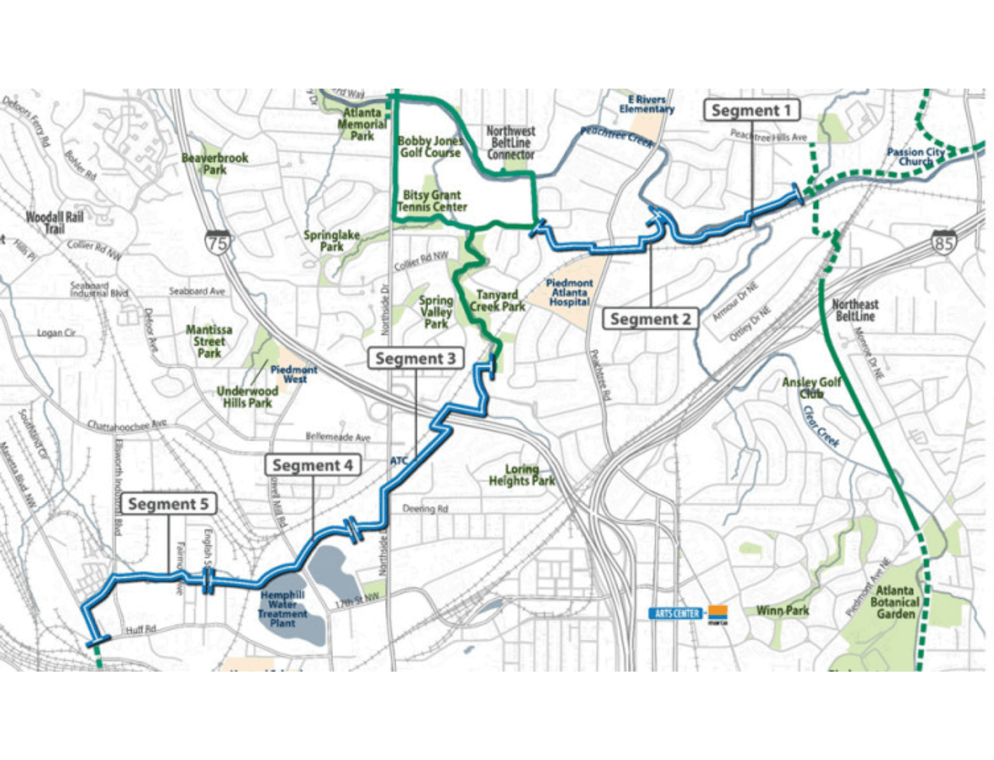 A map shows the five segments of the Northwest Trail.