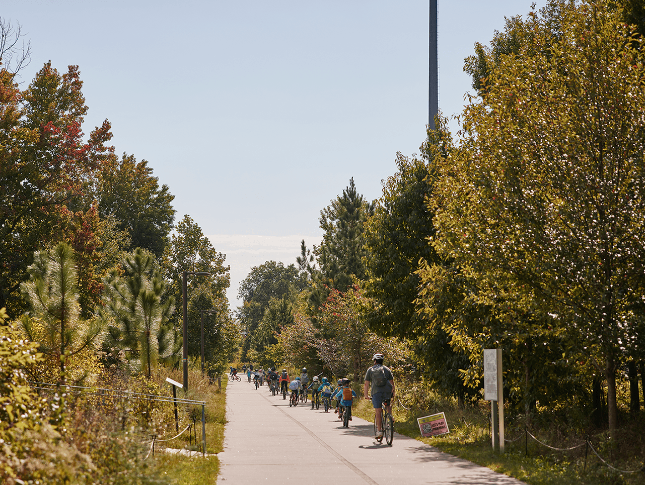 A group of Trees Atlanta campers ride their bikes on the Westside Trail. Photo: Matt Miller