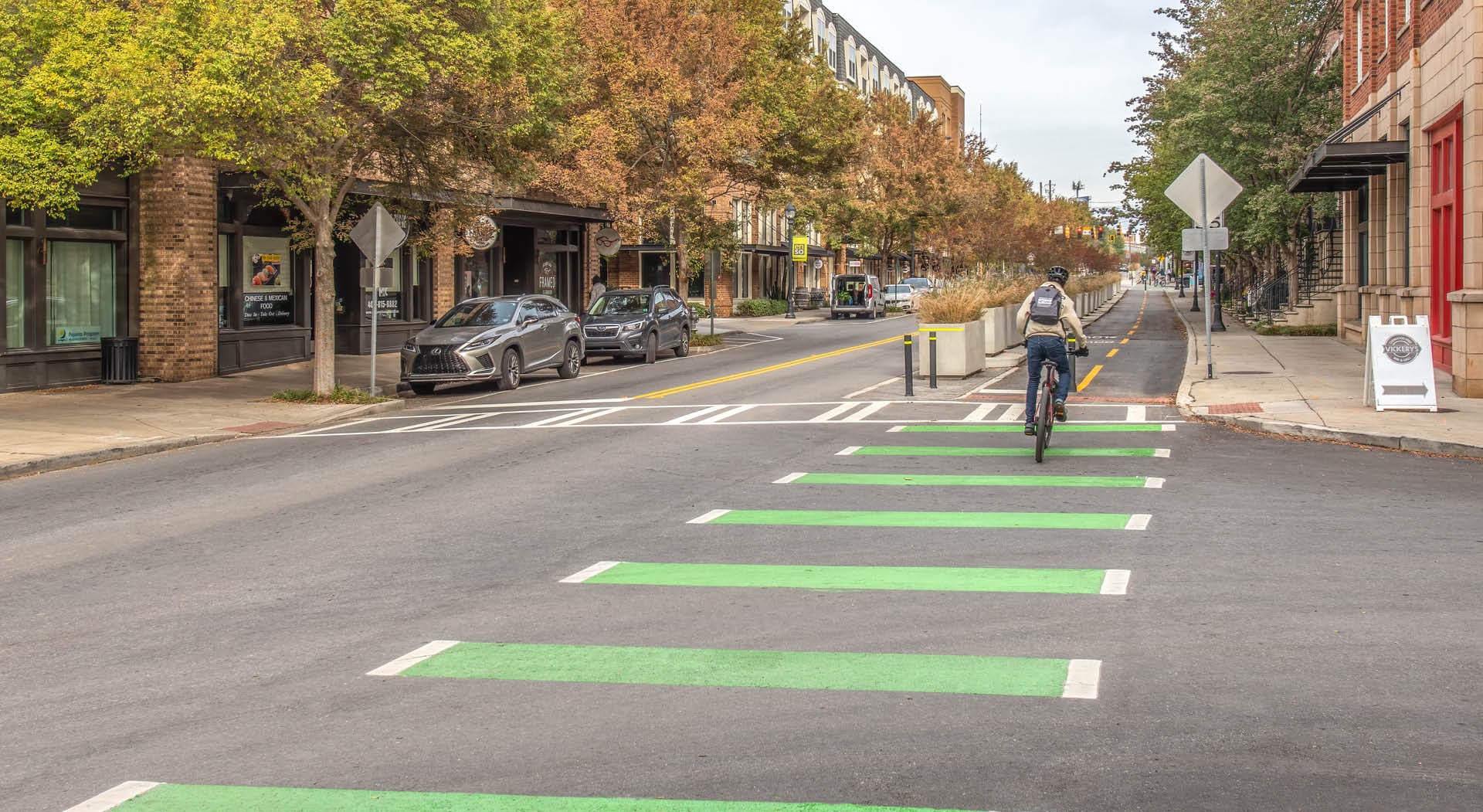 Southside Trail - Segment 6 pedestrian crossing at Garrett Street. Photo by JandD Images.