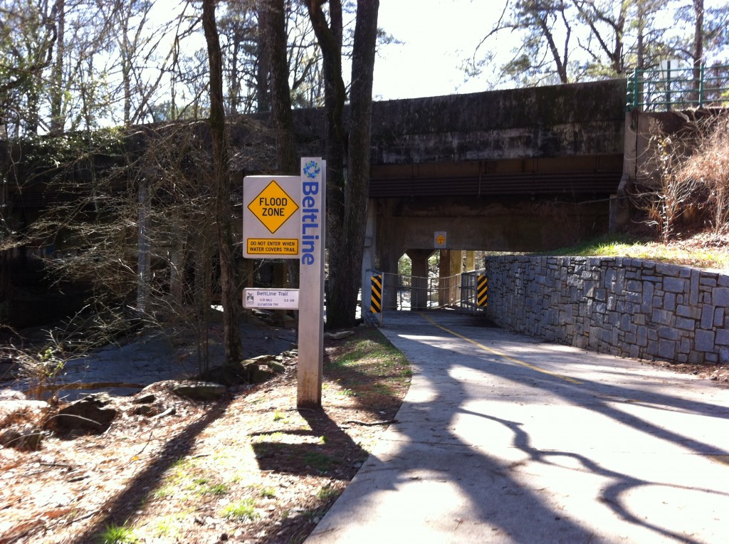 Accessing the Atlanta BeltLine's northside trail in Tanyard Creek Park
