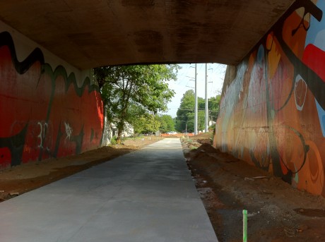 Eastside Trail looking north towards 10th Street and Monroe Drive