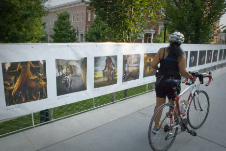 Atlanta Celebrates Photography's "The Fence" on the Eastside Trail. Photo credit: Amy Sparks Photography