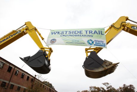 The Westside Trail is officially under construction. Photo: Christopher T. Martin.