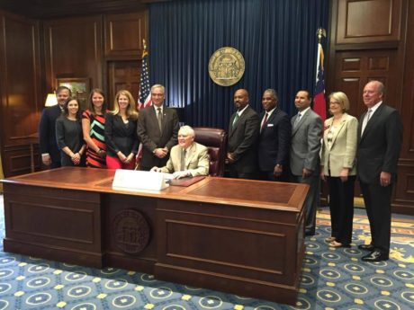 Governor Deal signs Senate Bill 4 on May 12, 2015.