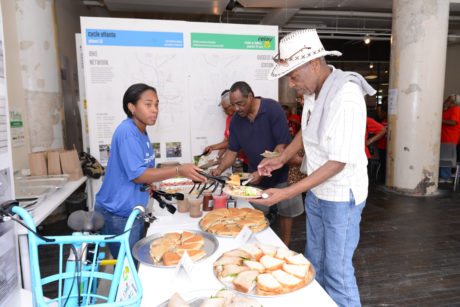 Healthy eating was one of the day's themes and seniors were treated to a great lunch at Ponce City Market.