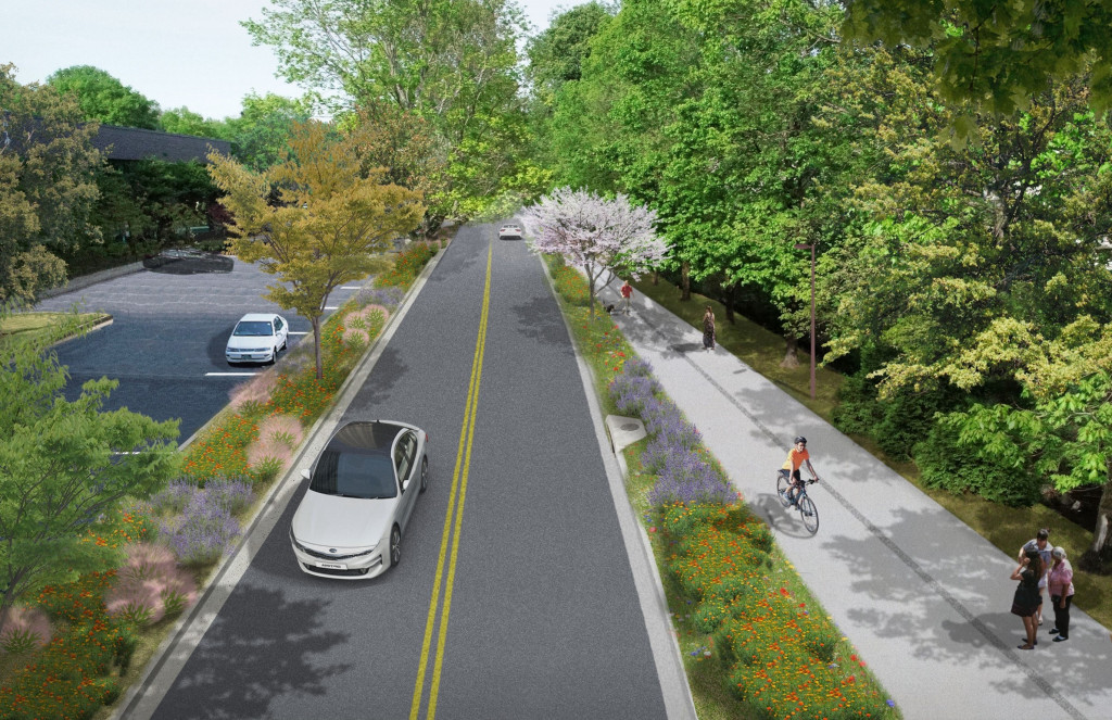 Proposed rendering of the future Northwest Trail at the entrance to the Atlanta Technology Center