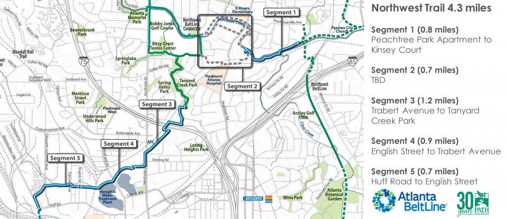 Northwest Trail Study segments map as of May 12, 2022