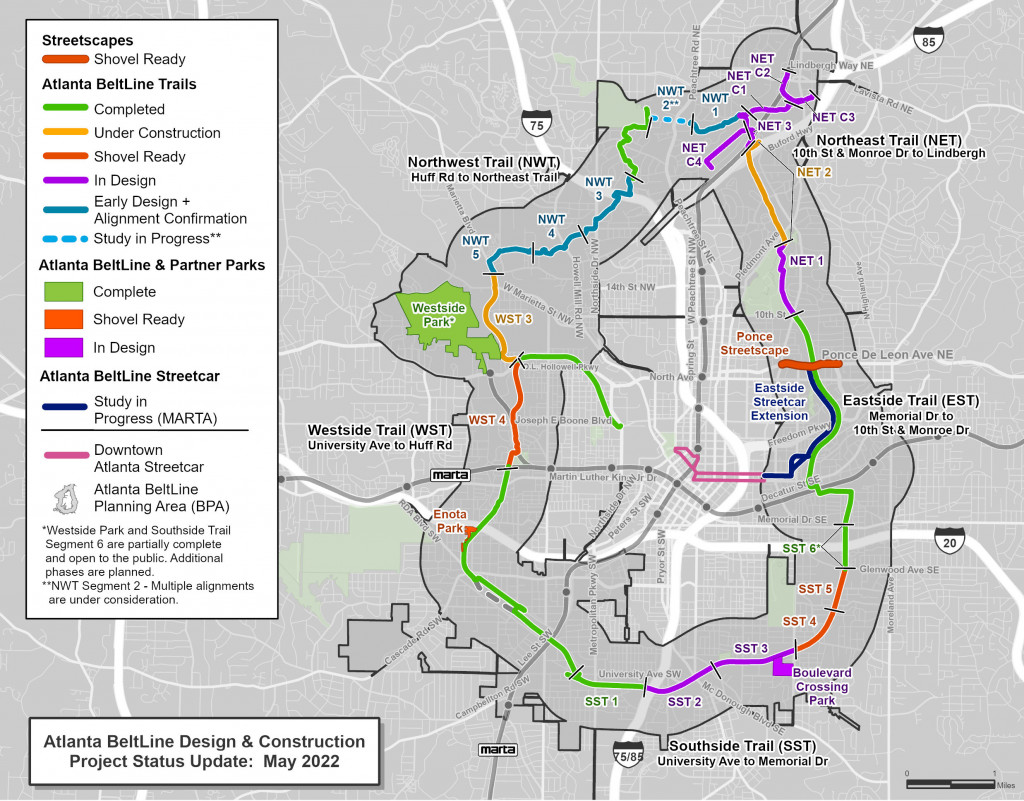 Atlanta BeltLine design and construction updates - May 2022