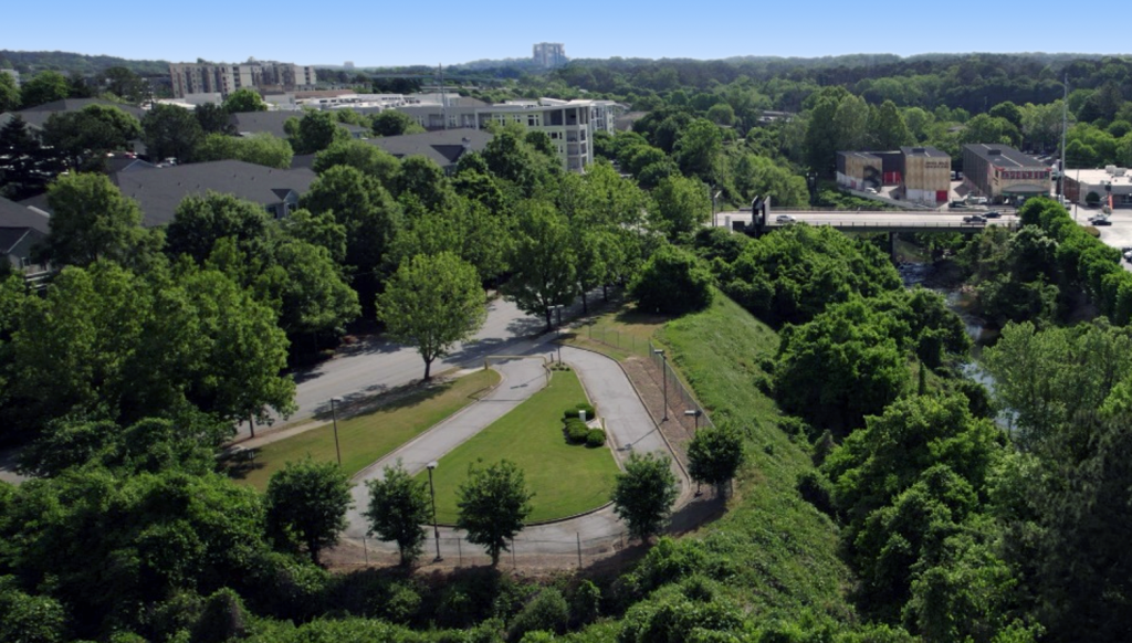 The BeltLine-owned parcel in southern Buckhead sits at the intersection of Garson Drive and Piedmont Road. 
