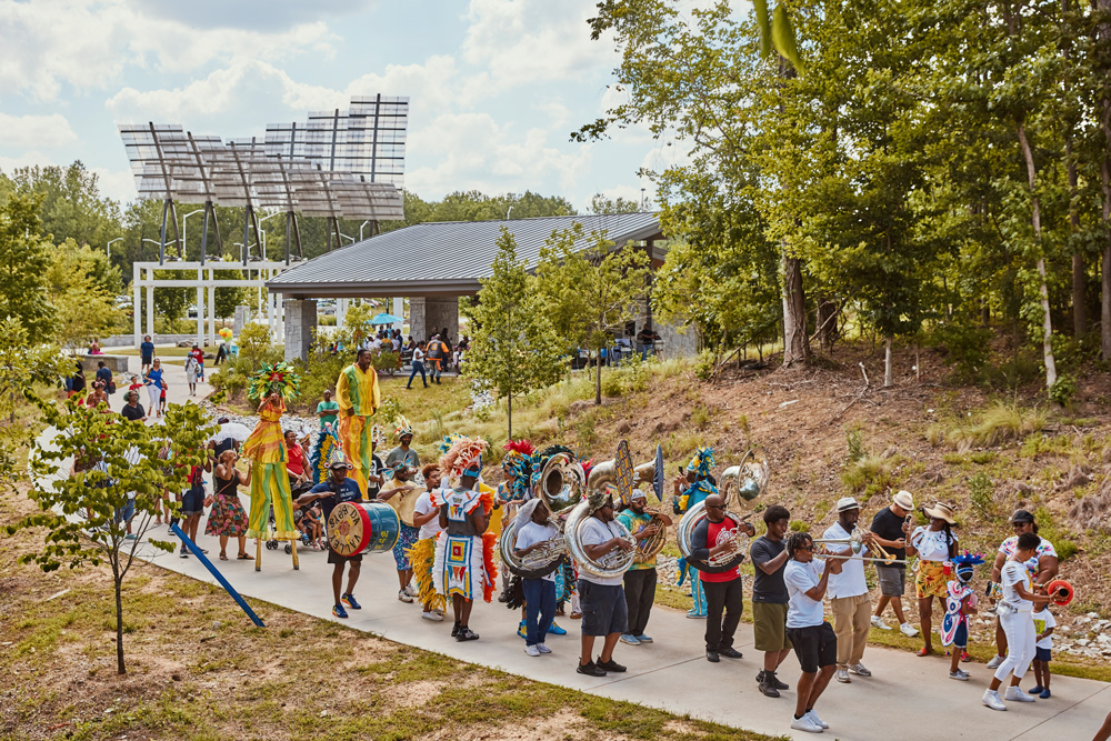 All are welcome to join Mausiki Scales and the Common Ground Collective for a parade around Westside Park followed by a concert, all part of the line-up for BeltLine After Dark. Photo credit: Erin Sintos. 