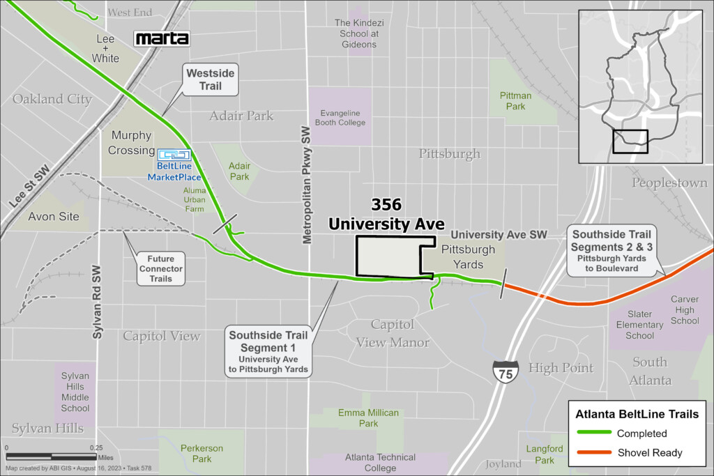 Map of 356 University Avenue