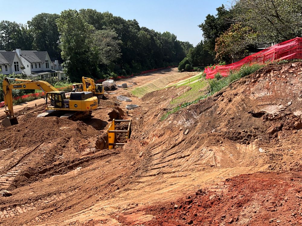 Construction on Southside Trail - Segments 4 and 5. September 26, 2023. Photo by Atlanta BeltLine staff.
