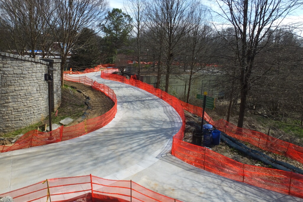 Completed mainline trail and connections to existing Piedmont Park trails. February 22, 2024. Photo by Kerri Parker.