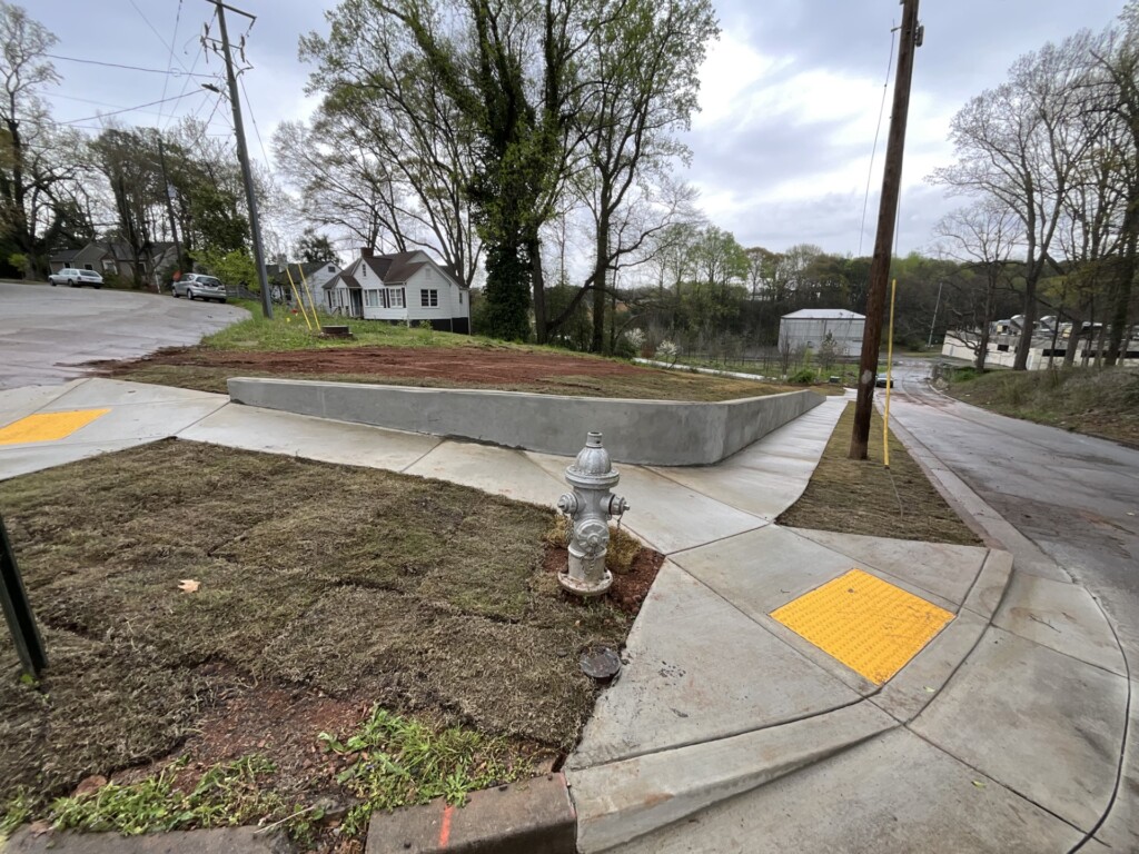 Sidewalk improvements along Manford Road SW in the Capital View Manor Neighborhood, improving connectivity to the Southside Trail. Photo taken 03/22/2024. Photo by ABI Staff.
